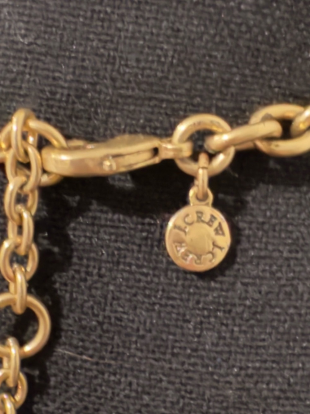 J. Crew Blush Peach Floral Cluster Necklace with Gold Accents - Picture 4 of 4